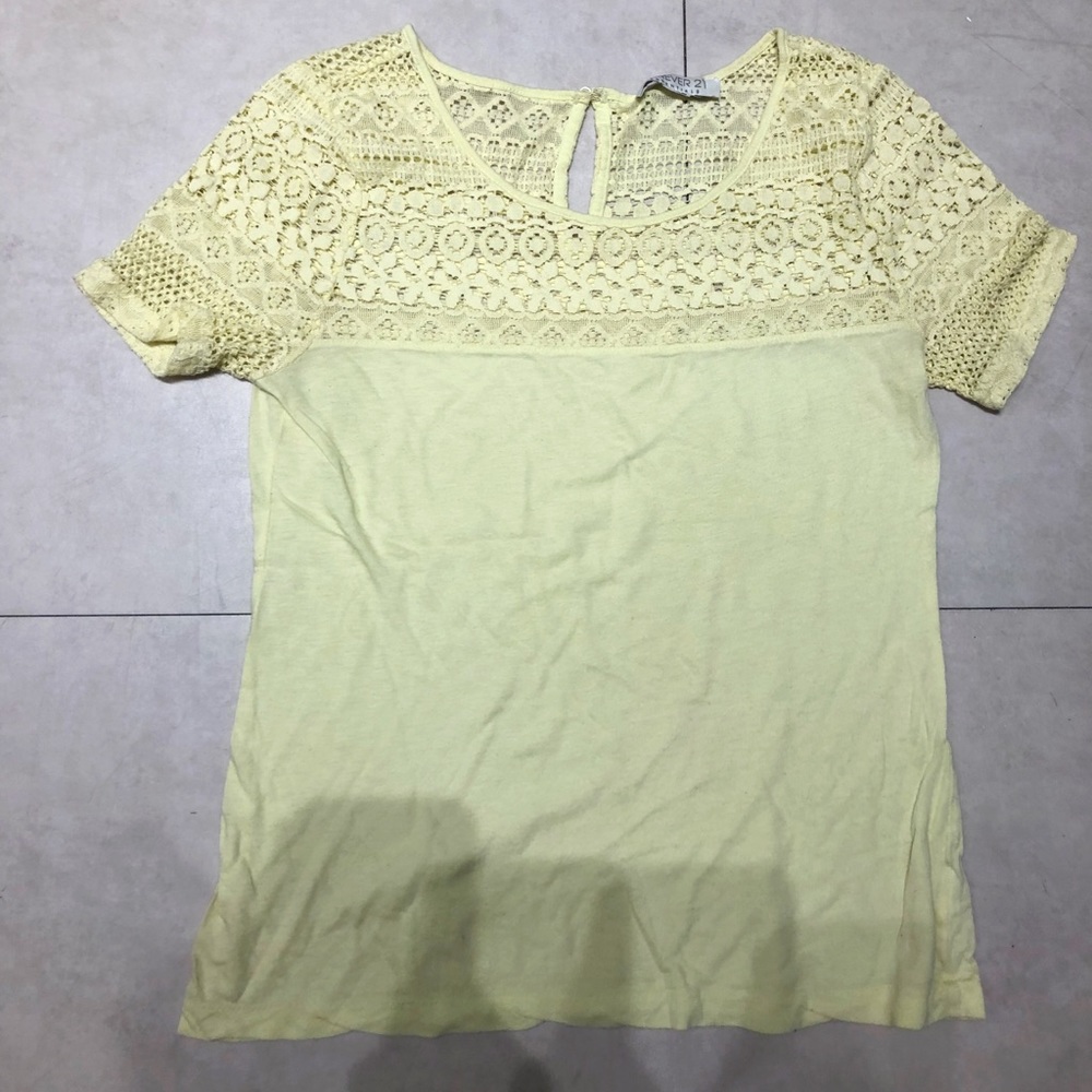 Lace Soft Yellow Shirt